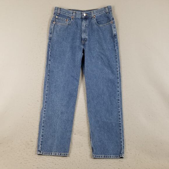 Levis 550 Jeans Mens 38x31 Relaxed Fit Tapered Leg Denim Medium Wash Zip Fly - Picture 1 of 12